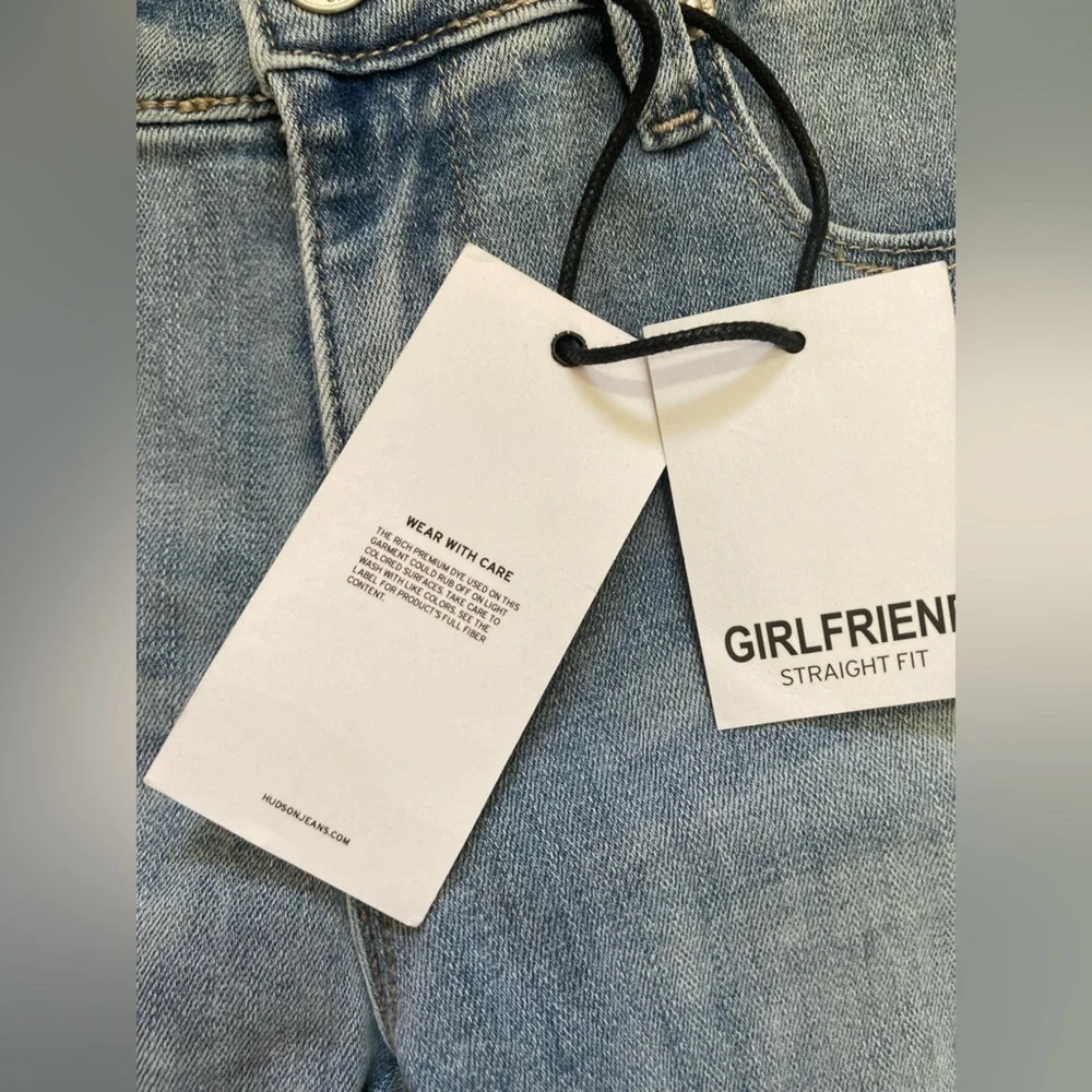 Hudson Kids Girls Studded Girlfriend Straight Fit Jeans Size 14”
